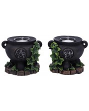 Комплект свещници Nemesis Now Adult: Gothic - Ivy Cauldron, 10 cm