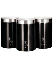 Комплект от 3 метални буркана Berlinger Haus - Black Silver Collection