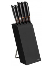 Комплект от 5 домакински ножа с поставка Fiskars - Edge