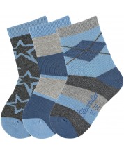 Комплект детски чорапи Sterntaler - 17/18 размер, 6-12 месеца, сини, 3 чифта -1