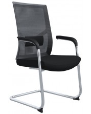 Комплект посетителски столове RFG - Snow M, 2 броя, черни -1
