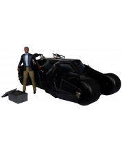 Комплект екшън фигури McFarlane DC Comics: Batman - Lucius Fox & Tumbler (Gold Label) -1