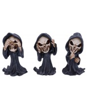 Комплект статуетки Nemesis Now Adult: Humor - Three Wise Reapers, 11 cm -1
