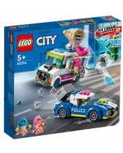 Конструктор LEGO City - Полицейско преследване с камион за сладолед (60314)
