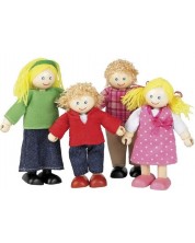 Комплект дървени кукли Bigjigs - Семейство -1