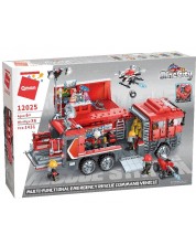 Конструктор Qman - Пожарна команда за спешна помощ, 1431 части -1