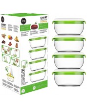 Комплект от 4 кутии за вакуумиране Fosa Home - Madrid, 600 ml, 13.5 х 7.3 cm