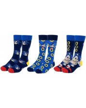 Комплект чорапи Cerda Games: Sonic the Hedgehog - Sonic, размер 36-41