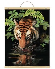 Комплект за рисуване с акрилни бои върху платно Royal - Тигър, 31 х 41 cm -1