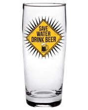 Комплект от 2 чаши за бира Cerve - Save water, 490 ml