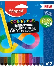 Комплект цветни моливи Maped Color Peps - Infinity, 12 цвята