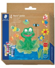 Комплект боички за рисуване с пръсти Staedtler Noris Junior - 4 цвята x 75 ml