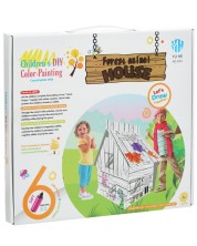 Детски комплект GОТ - Горска къща с животни за сглобяване и оцветяване -1
