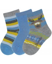 Комплект детски къси чорапи Sterntaler - 17/18 размер, 6-12 месеца, 3 чифта -1