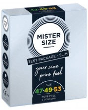 Комплект презервативи, размер 47-49-53, 3 броя, Mister Size