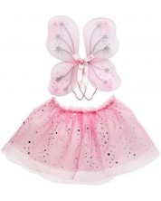 Комплект Micki - розова пола и криле със звездички -1