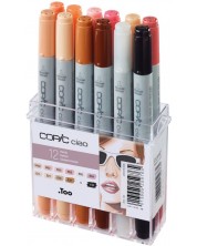 Комплект маркери Too Copic Ciao - Телесни тонове, 12 цвята