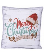 Коледна възглавничка Амек Тойс - Merry Christmas, бяла