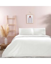 Комплект за спалня TAC - Basic Bieli, 100% памук ранфорс, бял -1