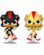 Комплект фигури Funko POP! Games: Sonic The Hedgehog - Shadow & Super Shadow (Glows in the Dark) (Special Edition) -1
