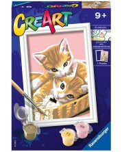 Комплект за рисуване по номера Ravensburger CreArt - Сладки котета -1