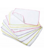 Комплект от 10 памучни носни кърпи BabyJem - White, 20 х 20 cm -1