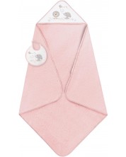 Комплект бебешка хавлия с лигавник Interbaby - Cachirulo Pink, 100 x 100 cm -1