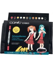 Несесер с маркери Copic Ciao - Trendy Teens Manga Case, 12 цвята -1