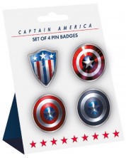 Комплект значки Half Moon Bay Marvel: Avengers - Captain America (Shield) -1