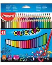Комплект цветни моливи Maped Color Peps, 48 цвята -1