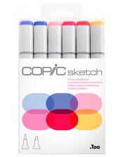 Комплект маркери Too Copic Sketch - Флорални, 6 цвята -1
