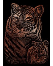 Комплект за гравиране Royal Copper - Тигри, 13 х 18 cm