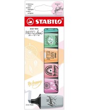 Комплект мини текст маркери Stabilo Pastel Love - 6 цвята -1