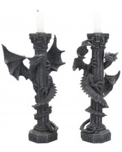 Комплект свещници Nemesis Now Adult: Gothic - Guardians of the Light, 28 cm -1