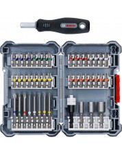 Комплект битове и накрайници Bosch - Еxtra Hard, 44 части, с ръчна отвертка