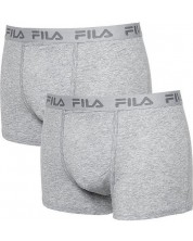 Комплект мъжки боксерки Fila - FU5004, 2 броя, сиви