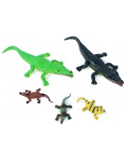 Комплект фигурки Rappa - Крокодили, 5 броя, 8-20 cm -1