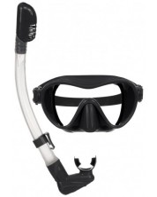 Комплект маска за гмуркане с шнорхел в кутия Zizito - черен