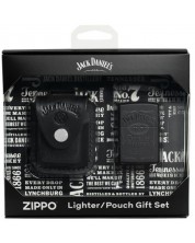 Комплект запалка и калъф Zippo - Jack Daniels, черен мат -1