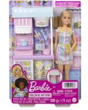 Комплект Barbie - Барби с магазин за сладолед -1