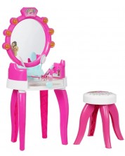 Комплект Klein Barbie - Студио за красотa, табуретка с аксесори, със звуци и светлини -1