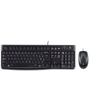 Комплект мишка и клавиатура Logitech - MK120, черен