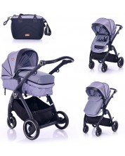 Комбинирана детска количка Lorelli - Adria, Grey -1