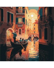 Комплект за рисуване по номера Ideyka - Венеция, 40 х 40 cm