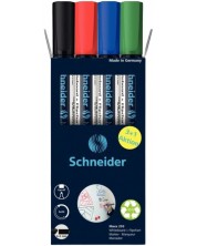 Комплект маркери Schneider Maxx - 293, за бяла дъска и флипчарт, 4 цвята