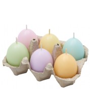Комплект свещи LCA - Великденски яйца, Pastel Mix, 6 броя