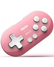 Безжичен контролер 8BitDo - Zero 2, розов (Nintendo Switch/PC)