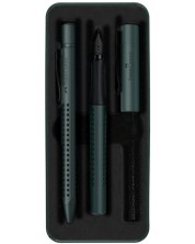 Комплект химикалка и писалка Faber-Castell Grip 2011 - Тъмнозелен