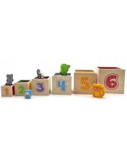 Комплект кубчета Viga - Цифри и животни