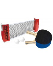Комплект за тенис на маса Woodyland - Хилки, топчета и мрежа
